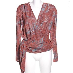 Zara metallic wrap sweater
